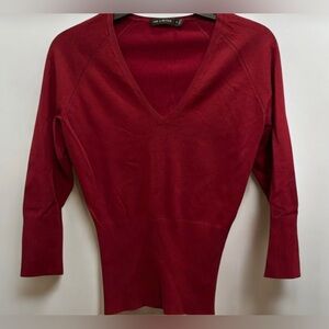 NWOT The Limited maroon v-neck sweater